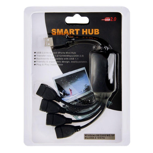 4 Port Usb 2.0 High Speed Hub For Pc Usb Cables Hubs & Adapters