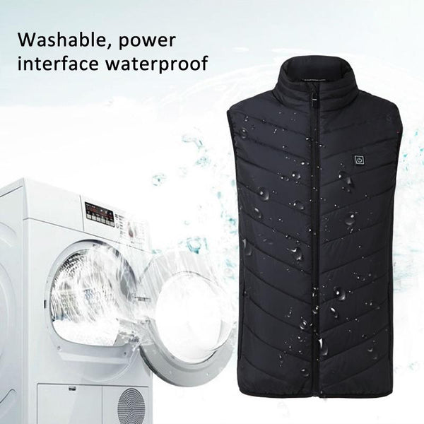 4 Area Single Control Usb Electric Heating Undershirt Intelligent Warm Vest Black Xxxl Coats Jackets & Vests