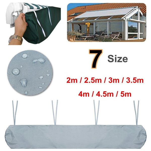 Waterproof Retractable Canopy For Outdoor Patio 5M Size Black Awning & Canopy Parts