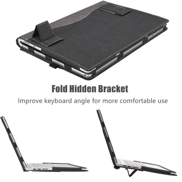 Protective Leather Laptop Case With Stand 15.6 Inch Black For Samsung Galaxy Book 4 360 Laptop Cases & Bags
