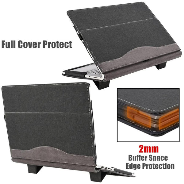 Protective Leather Laptop Case With Stand 15.6 Inch Black For Samsung Galaxy Book 4 360 Laptop Cases & Bags