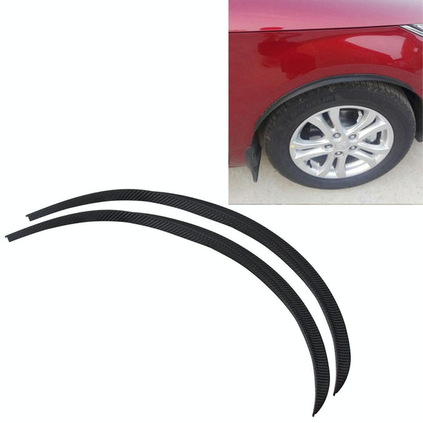 2 Pcs 45Cm Car Stickers Rubber Large Round Arc Strips Universal Fender Flares Wheel Eyebrow Decal Covers Black Striped 75 X 2Cm Decals & Stickers
