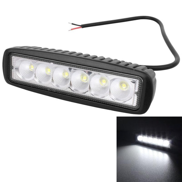 18W Epistar 6 Led Car Work Lamp Bar Light Waterproof Ip67 Dc 10 30V Lamps