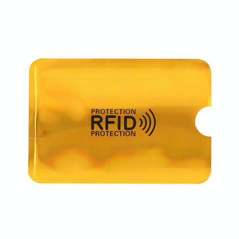100 Pack Aluminum Foil Rfid Blocking Credit Card Case Golden Snowflake Wallets
