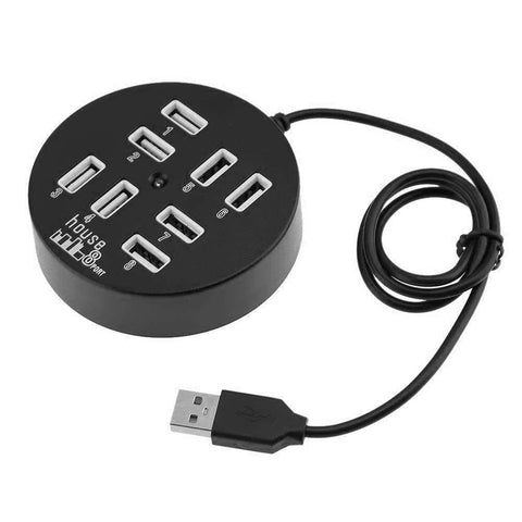 8 Port Usb 2.0 Hub For Laptop 60Cm Length 1Tb Hdd Support Usb Cables Hubs & Adapters