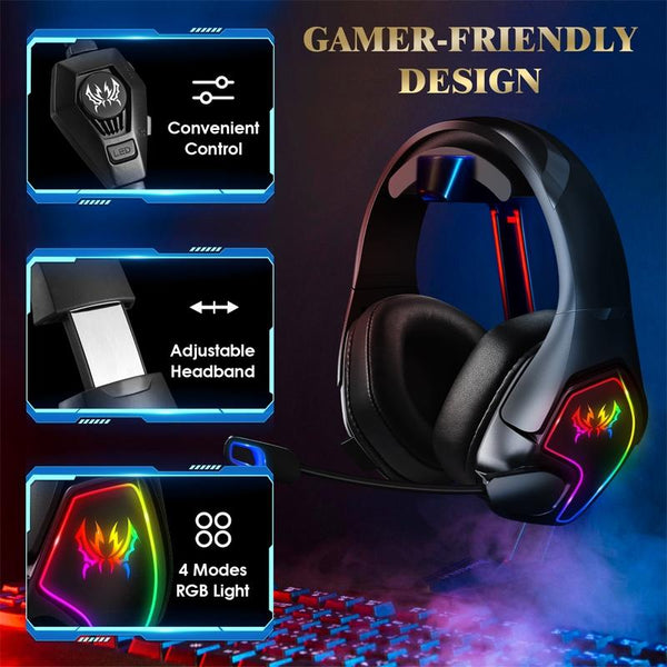 Rgb Gaming Headset With Omni Mic 1.9M Cable Headsets