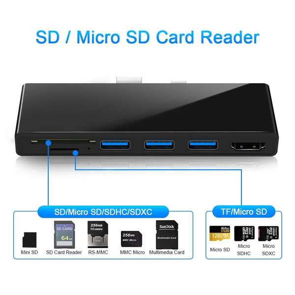 3 Port Usb 3.0 + Hdmi Sd / Tf Card Reader Hub With 4K Adapter Usb Cables Hubs & Adapters