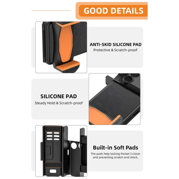 Phone Clamp Holder With Storage Case For Dji Pocket 3 Audio And Video Accessories Camera Cases Bags & Covers