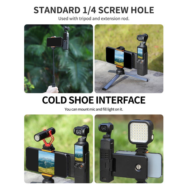 Phone Clamp Holder With Storage Case For Dji Pocket 3 Audio And Video Accessories Camera Cases Bags & Covers