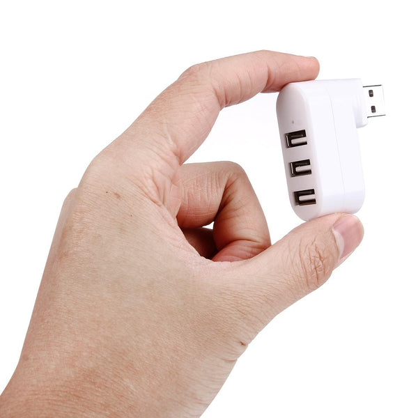 3 Port Usb 2.0 Hub With 180A Rotation Black Usb Cables Hubs & Adapters