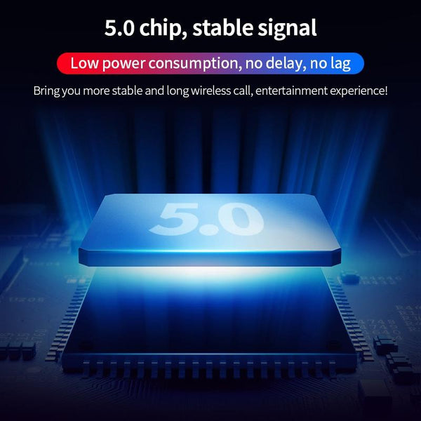 Wireless Bluetooth Earphones Space Capsule Shape With Magnetic Charging Box & Lanyard Black Earbuds