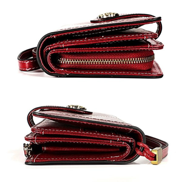 Women Rfid Wallet With Card Slots Compact Design Black Wallets