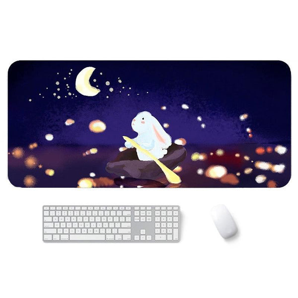 Parallel Waterproof Cartoon Mouse Pad Non Slip Design Yellow Cat Mouse Pads & Wrist Rests