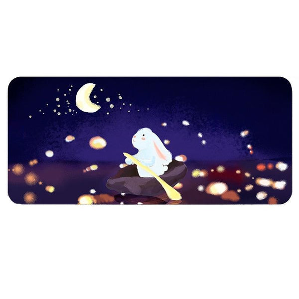 Parallel Waterproof Cartoon Mouse Pad Non Slip Design Yellow Cat Mouse Pads & Wrist Rests