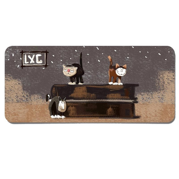 Parallel Waterproof Cartoon Mouse Pad Non Slip Design Yellow Cat Mouse Pads & Wrist Rests
