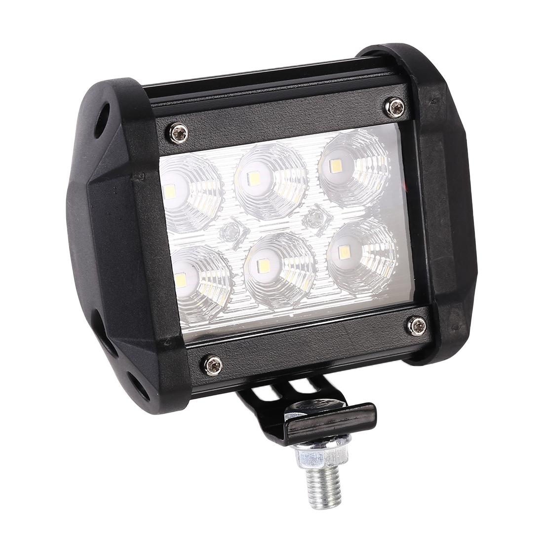18W 6 Led White Light Floodlight Engineering Lamp / Waterproof Ip67 Suvs Dc 10 30V Black Led Car Lights