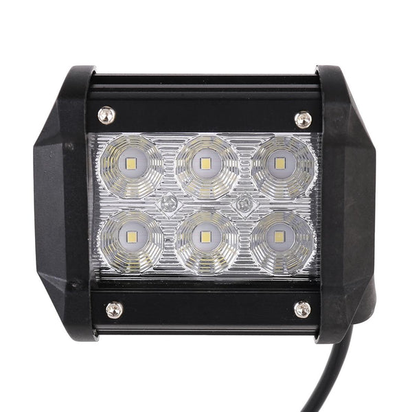 18W 6 Led White Light Floodlight Engineering Lamp / Waterproof Ip67 Suvs Dc 10 30V Black Led Car Lights