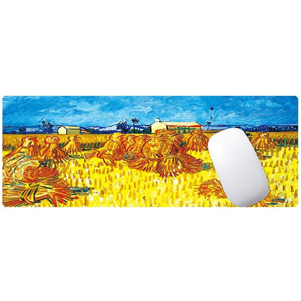 Large Desk Mouse Pad For Oil Painting Scarecrow Mouse Pads & Wrist Rests