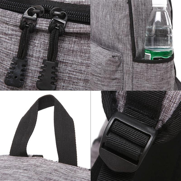 Multi Function Canvas Laptop Backpack Fits 15.6 Macbook Samsung Sony Dell Alienware Chuwi Asus Hp 42X29x13cm Black Laptop Cases & Bags