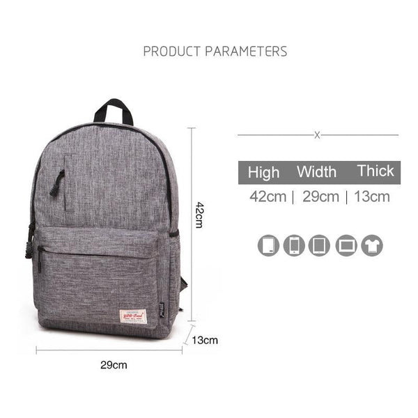 Multi Function Canvas Laptop Backpack Fits 15.6 Macbook Samsung Sony Dell Alienware Chuwi Asus Hp 42X29x13cm Black Laptop Cases & Bags
