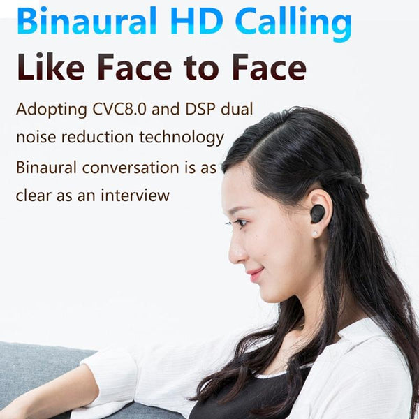 Touch Bluetooth Earphones With Dual Noise Cancellation And Charging Box Earbuds