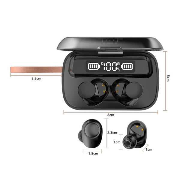 Touch Bluetooth Earphones With Dual Noise Cancellation And Charging Box Earbuds