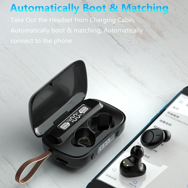 Touch Bluetooth Earphones With Dual Noise Cancellation And Charging Box Earbuds