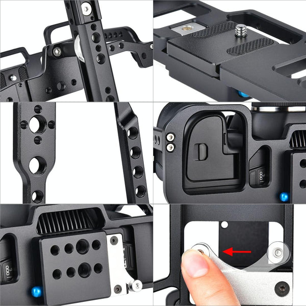 Video Camera Cage Stabilizer For Dji Bmpcc 4K Black C9 Audio And Use Stabilizers