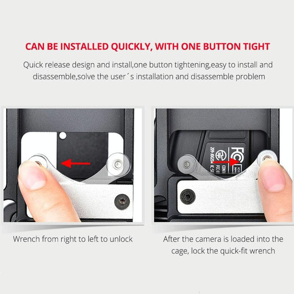 Video Camera Cage Stabilizer For Dji Bmpcc 4K Black C9 Audio And Use Stabilizers