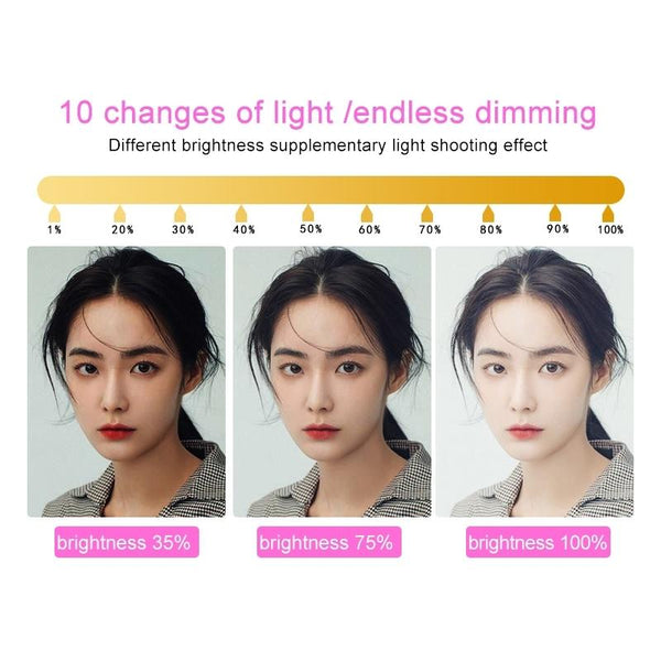 Double Arm Fill Light With Phone Clip Brightness Black Audio Video Other Lighting & Studio