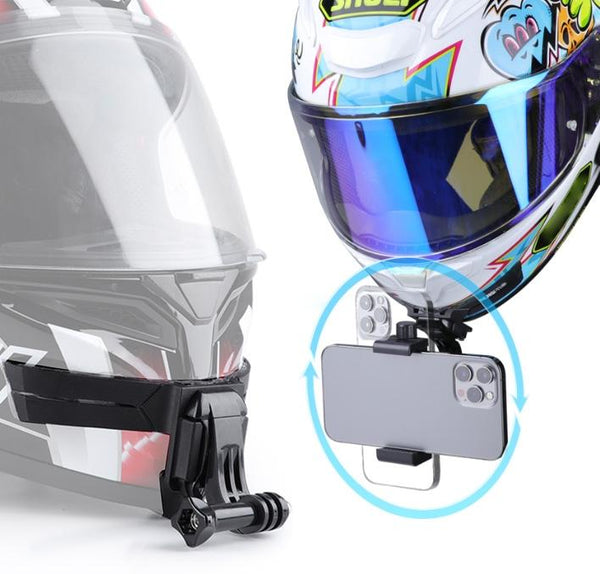 Helmet Mount Kit For Action Camera With Phone Clamp And Adapter Helmet Parts & Accessories