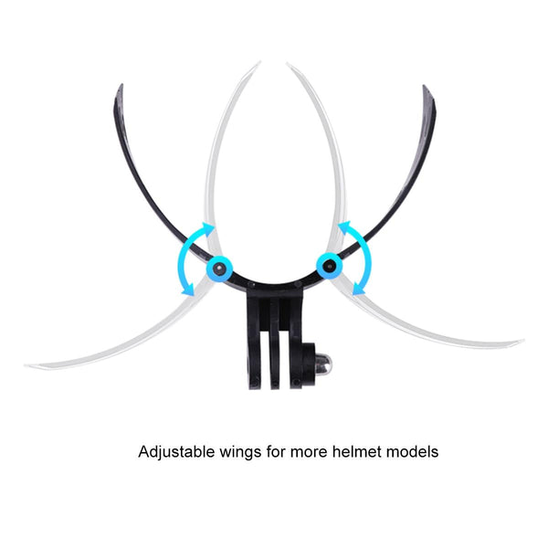 Foldable Action Camera Helmet Mount Kit With J Hook And Phone Clamp Helmet Parts & Accessories