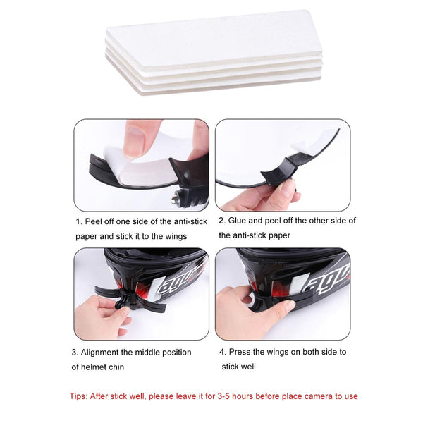 Foldable Action Camera Helmet Mount Kit With J Hook And Phone Clamp Helmet Parts & Accessories