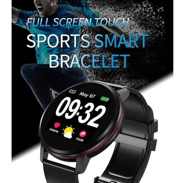 Waterproof Smart Bracelet With Colour Screen Call Heart Bp Sleep Oxygen Monitoring Black Activity Trackers