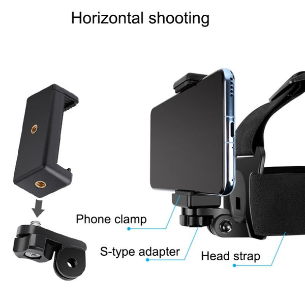 Head Strap With Phone Clamp For Gopro And Action Cameras Straps & Hand Grips
