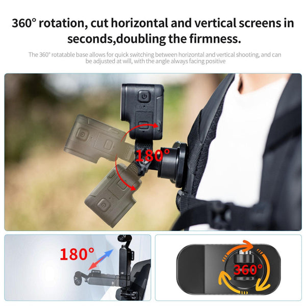 360 Degree Rotating Mag Netic Backpack Clip Mount Other Camera & Photo Accs