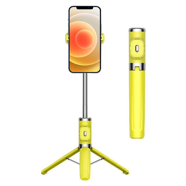 Black Wireless Selfie Stick With Remote Tripod Compact Design Selfie Sticks