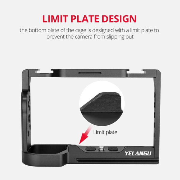 Sony Alpha 7C Video Camera Cage Stabilizer Black For Audio And Use Stabilizers