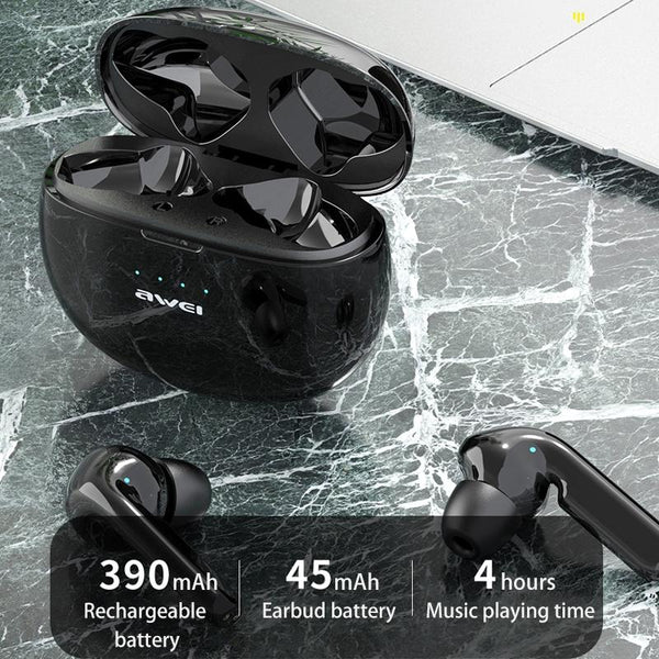 Wireless Sports Headset With Charging Case T15 Tws Bluetooth V5.0 Black Earbuds