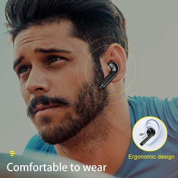 Wireless Sports Headset With Charging Case T15 Tws Bluetooth V5.0 Black Earbuds