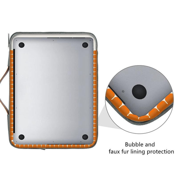 Waterproof Laptop Sleeve Bag With Zipper Handheld Black Laptop Cases & Bags