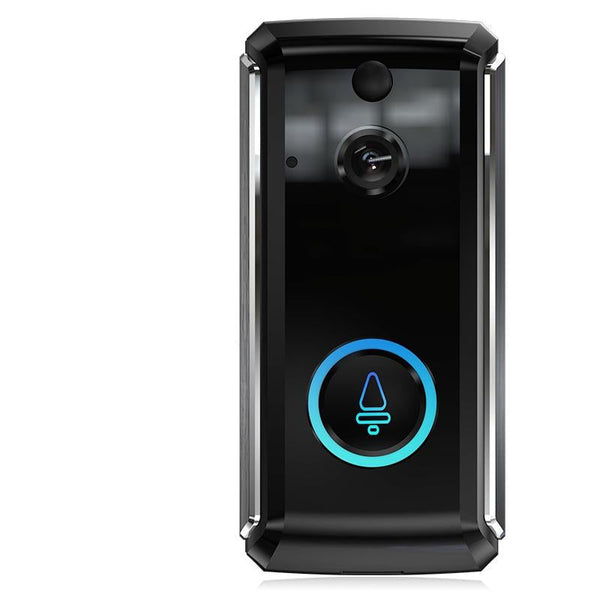 Smart Wifi Video Doorbell With Night Vision & Motion Detection 2 Way Intercom 32Gb Sd Card Black Smart Doorbells