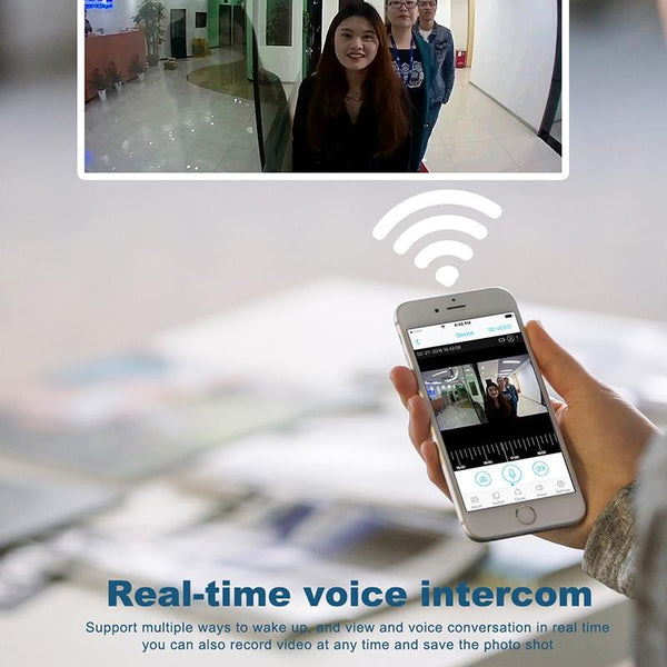 Smart Wifi Video Doorbell With Night Vision & Motion Detection 2 Way Intercom 32Gb Sd Card Black Smart Doorbells