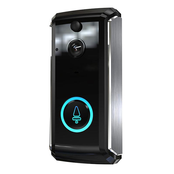 Smart Wifi Video Doorbell With Night Vision & Motion Detection 2 Way Intercom 32Gb Sd Card Black Smart Doorbells