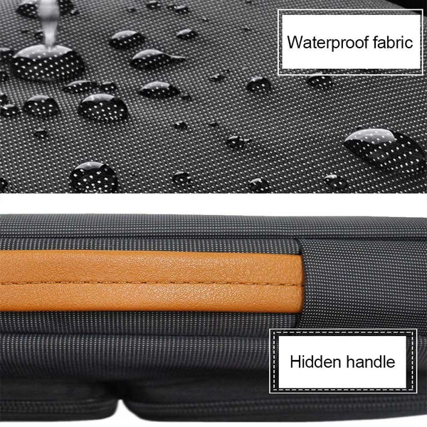 Waterproof Nylon Laptop Handbag With Trolley Strap Fits 13 14 Inch Laptops Black Laptop Cases & Bags