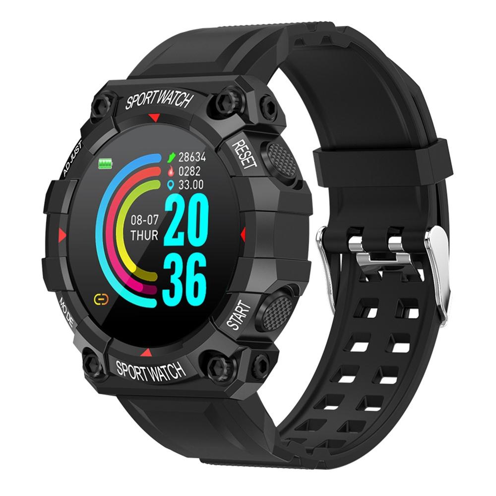1.3 Inch Colour Round Screen Sport Smart Watch Support Heart Rate Multi Sports Mode Black Smart Watches