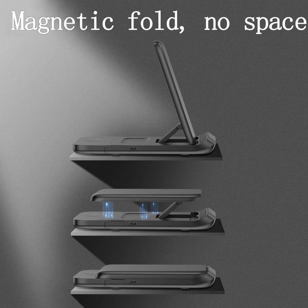 3 In 1 Foldable Wireless Charger For Iphone Apple Watch Airpods Chargers & Cradles