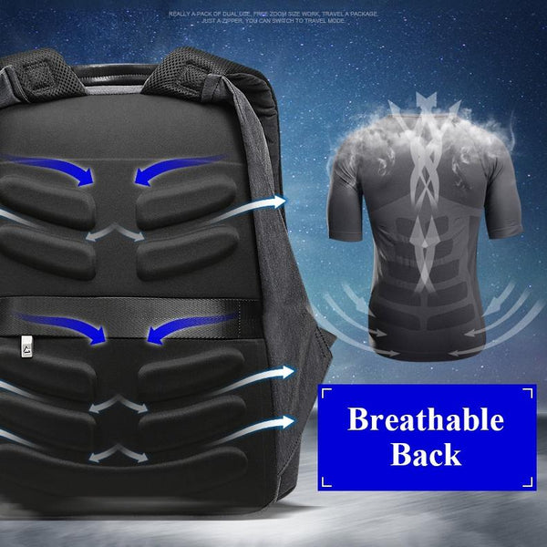 Large Capacity Waterproof Business Shoulder Bag With Usb Port 37X21x47.5Cm In Black Bags