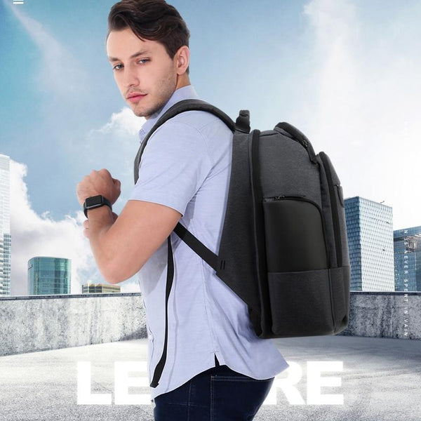 Large Capacity Waterproof Business Shoulder Bag With Usb Port 37X21x47.5Cm In Black Bags