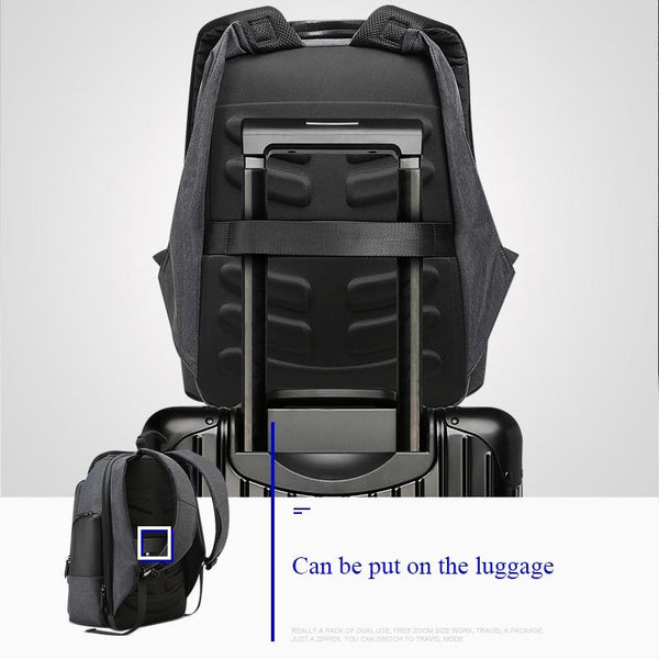 Large Capacity Waterproof Business Shoulder Bag With Usb Port 37X21x47.5Cm In Black Bags